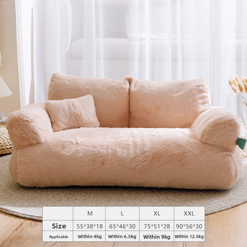Flannel Pet Bed Warm Cat Sofa Kennel Nest Mat