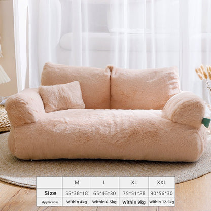 Flannel Pet Bed Warm Cat Sofa Kennel Nest Mat