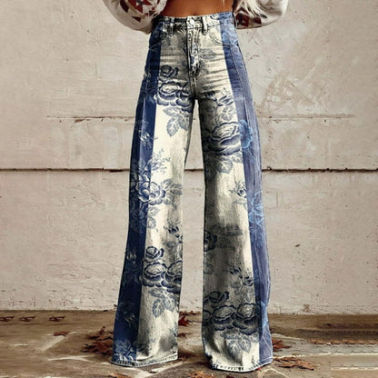 Flare Pants with 3D Heat Transfer Print