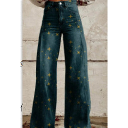 Flare Pants with 3D Heat Transfer Print
