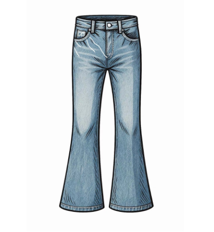 Flared Denim Jeans