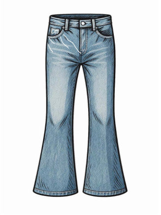 Flared Denim Jeans
