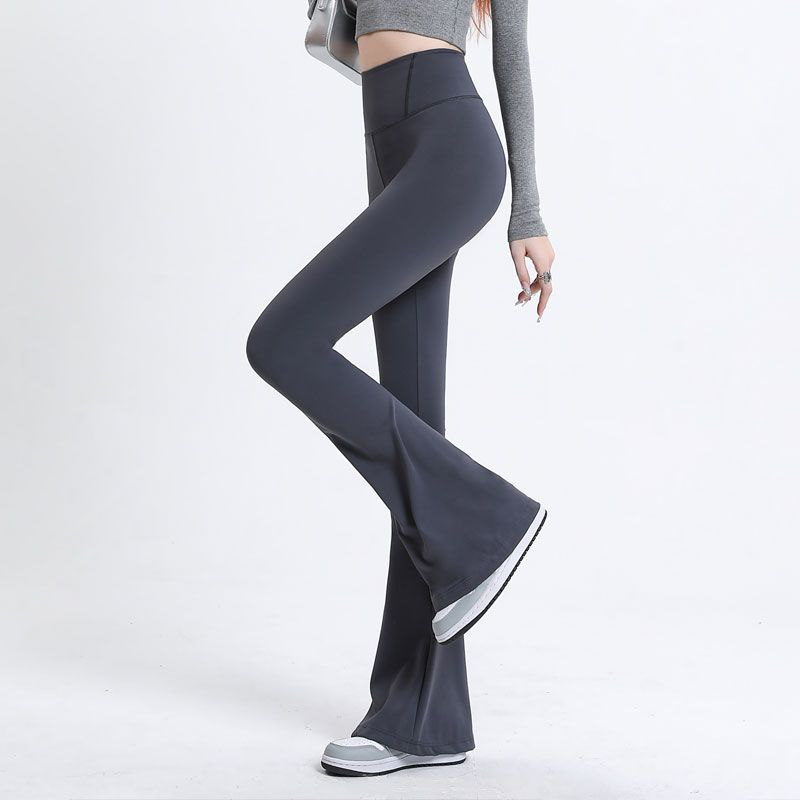 Flared Yoga Pants with 3D Pattern