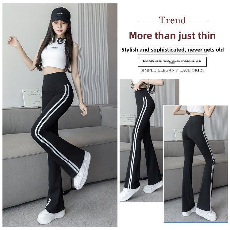 Flared Yoga Pants with 3D Pattern