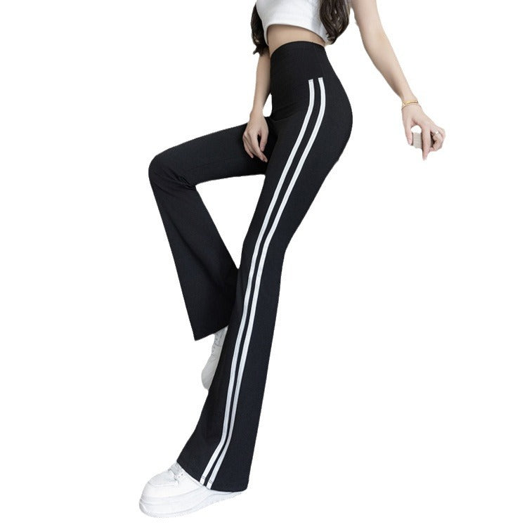 Flared Yoga Pants with 3D Pattern