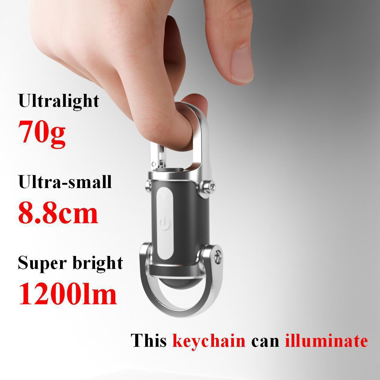 Flashlight lamp keychain