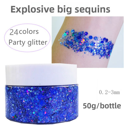 Flashy sequin nail polish