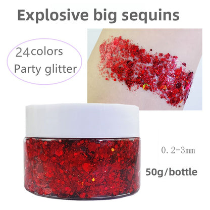 Flashy sequin nail polish