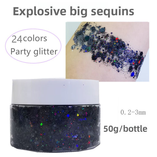 Flashy sequin nail polish