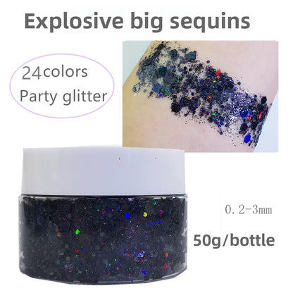 Flashy sequin nail polish