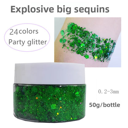 Flashy sequin nail polish