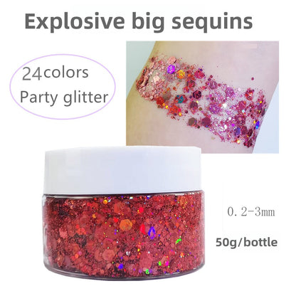 Flashy sequin nail polish