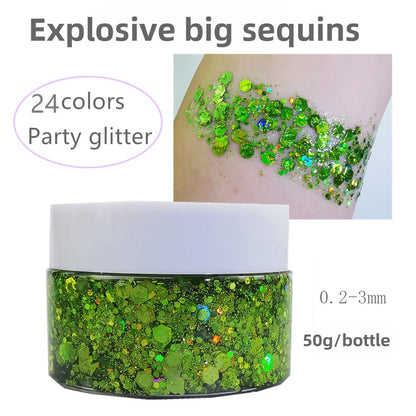 Flashy sequin nail polish