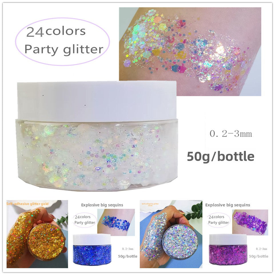 Flashy sequin nail polish