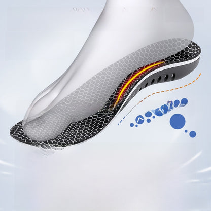 Flat arch support, sweat-absorbing and odor-resistant insoles