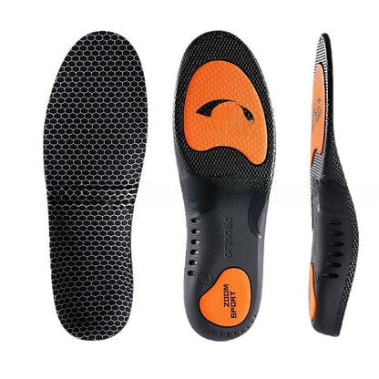 Flat arch support, sweat-absorbing and odor-resistant insoles
