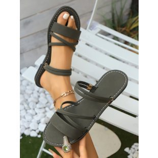 Flat cross-belt beach women's shoes