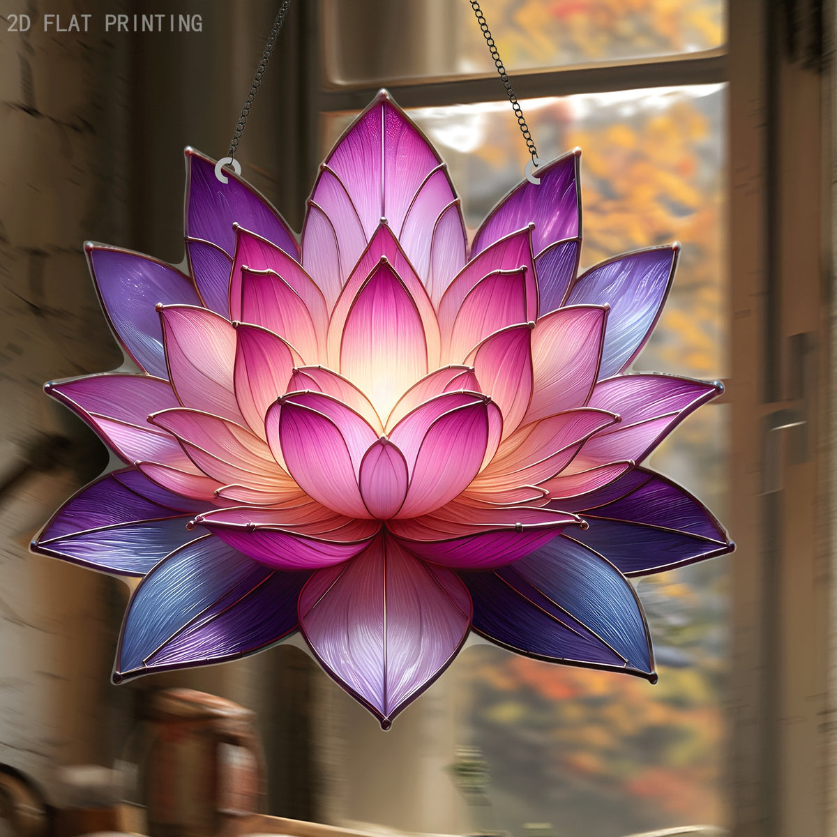 Flat Lotus Dream Catcher Hanging Ornament