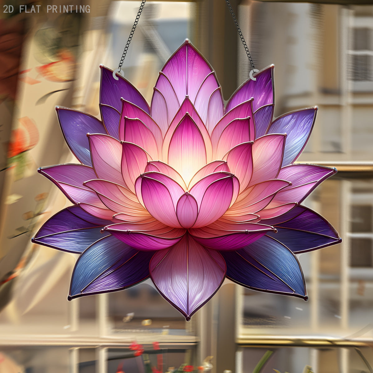 Flat Lotus Dream Catcher Hanging Ornament