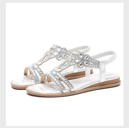 Flat Rhinestone Sandals