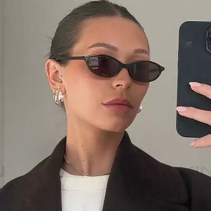 Flat Round Frame Vintage Sunglasses