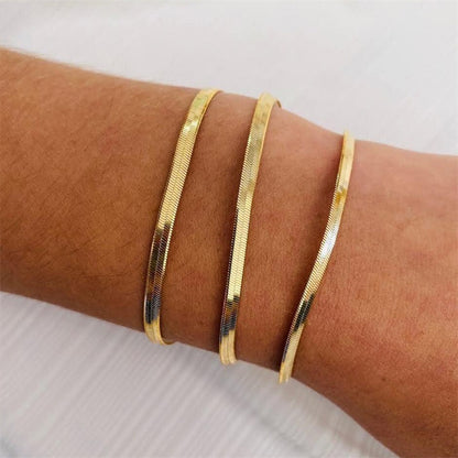 Flat Snake Chain Bracelet