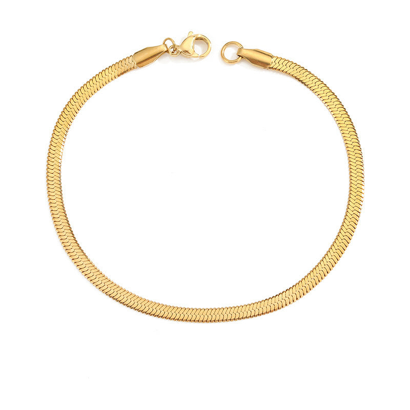 Flat Snake Chain Bracelet