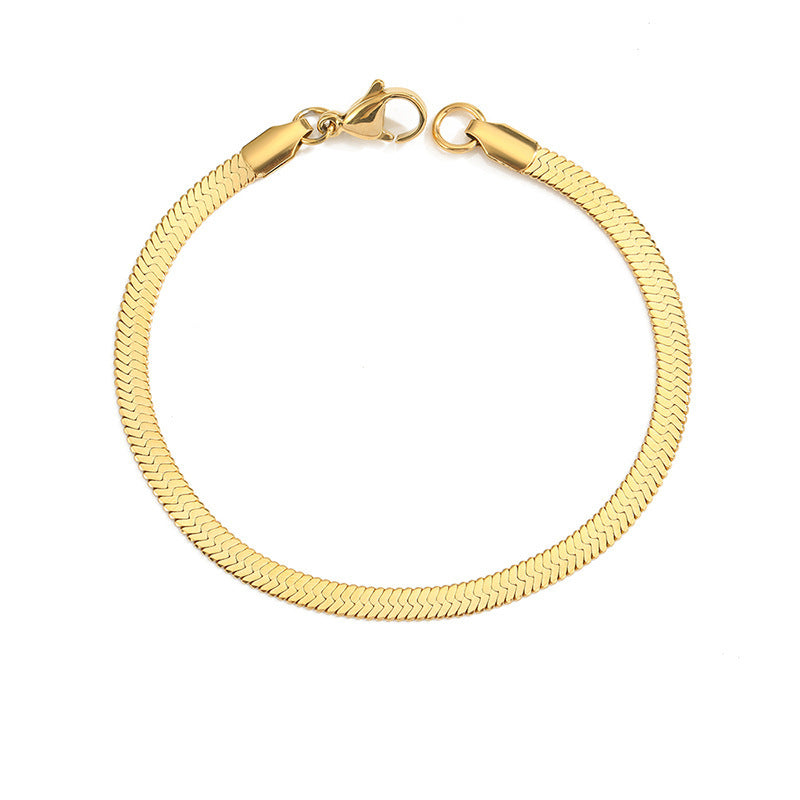 Flat Snake Chain Bracelet