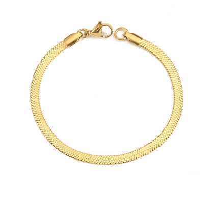 Flat Snake Chain Bracelet
