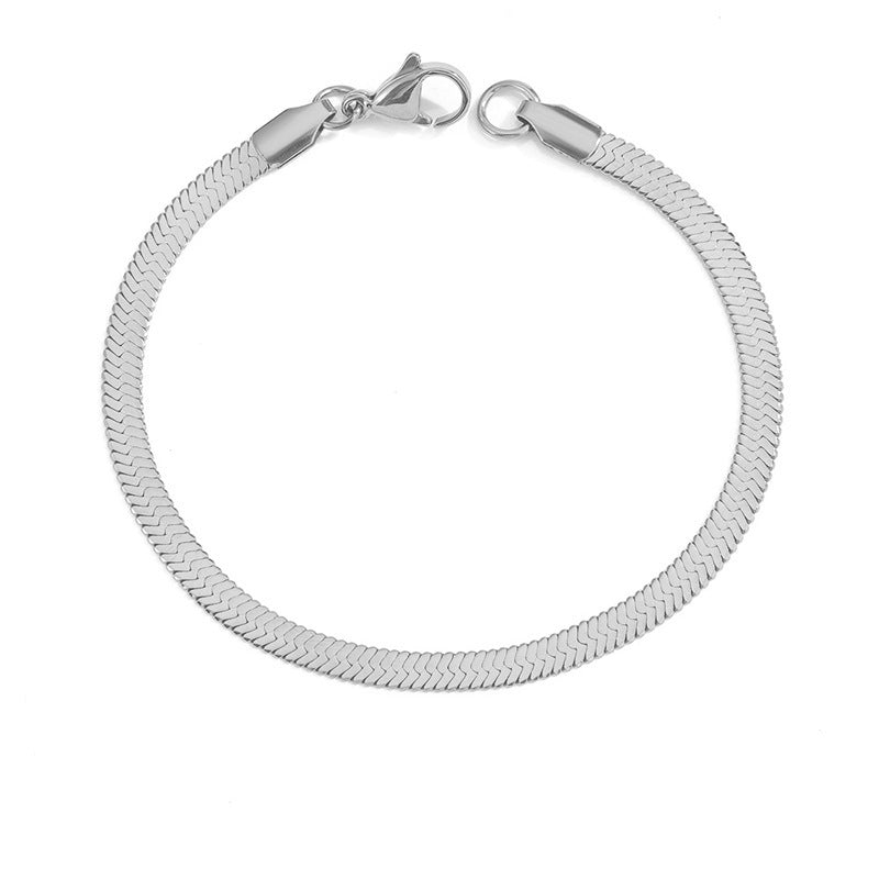 Flat Snake Chain Bracelet
