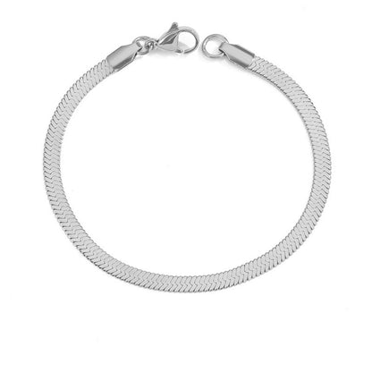 Flat Snake Chain Bracelet
