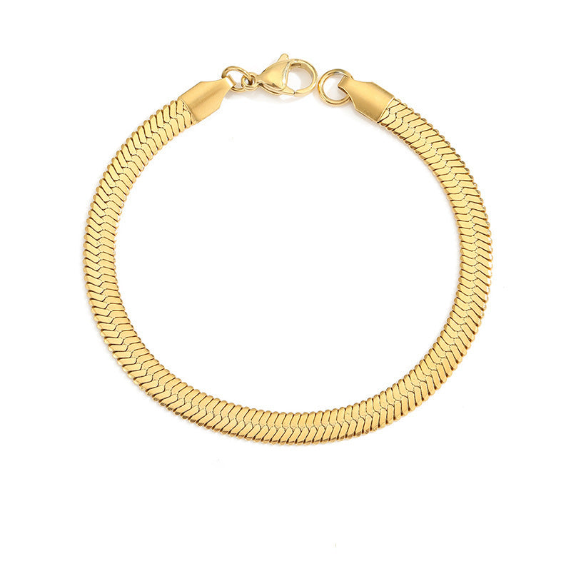 Flat Snake Chain Bracelet