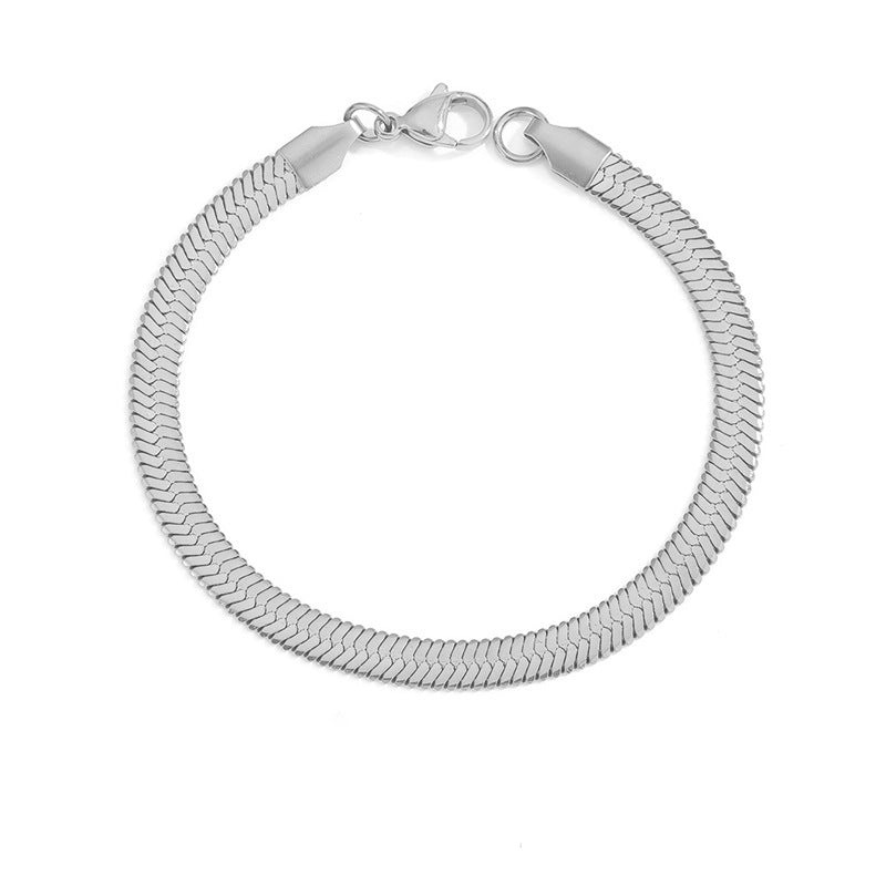 Flat Snake Chain Bracelet