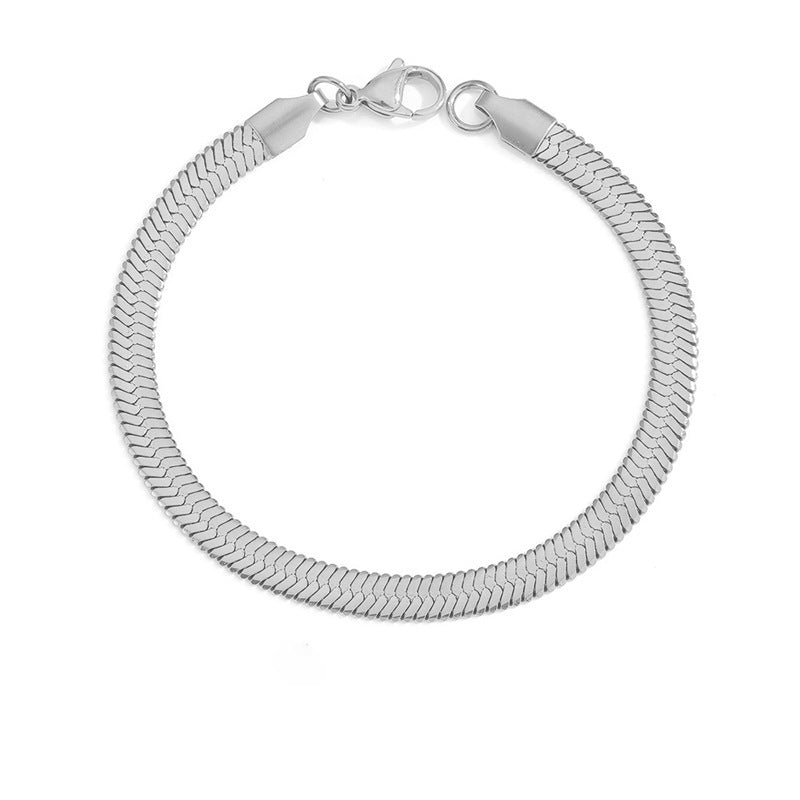 Flat Snake Chain Bracelet