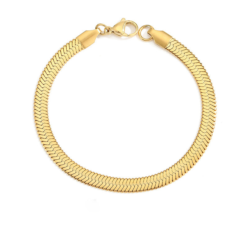 Flat Snake Chain Bracelet