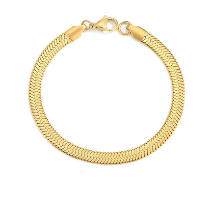 Flat Snake Chain Bracelet