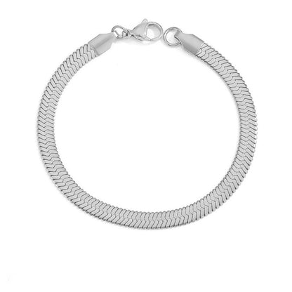 Flat Snake Chain Bracelet