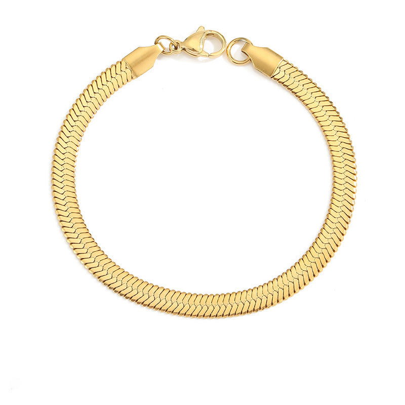 Flat Snake Chain Bracelet