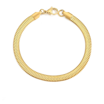 Flat Snake Chain Bracelet