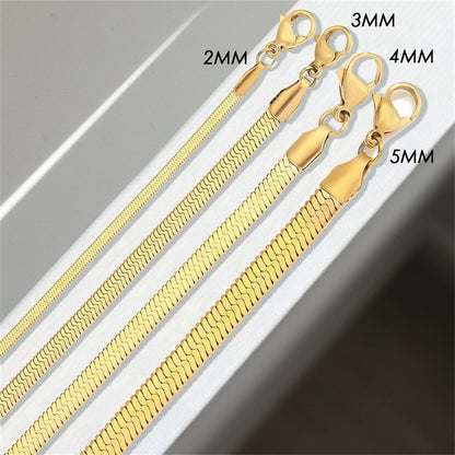 Flat Snake Chain Bracelet