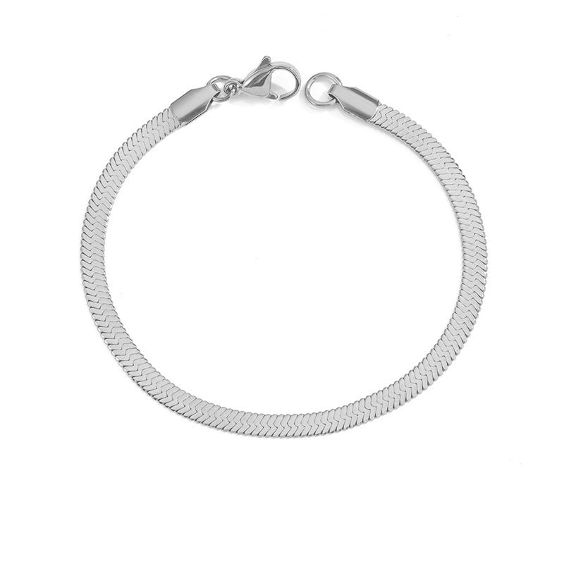 Flat Snake Chain Bracelet