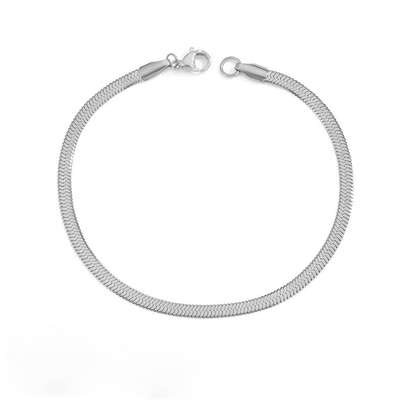 Flat Snake Chain Bracelet