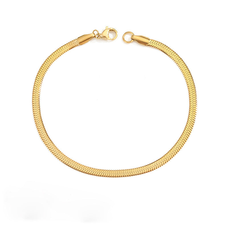 Flat Snake Chain Bracelet