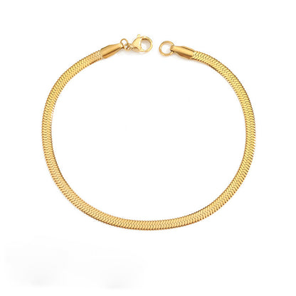 Flat Snake Chain Bracelet