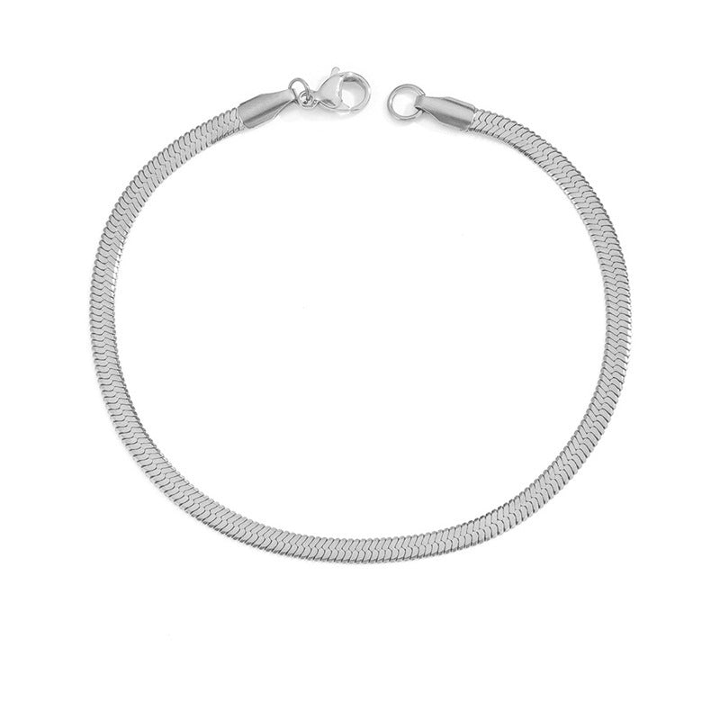 Flat Snake Chain Bracelet