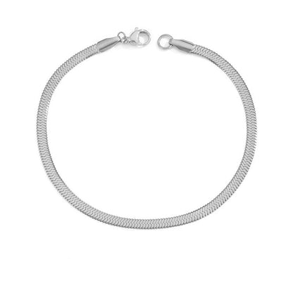 Flat Snake Chain Bracelet