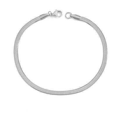 Flat Snake Chain Bracelet