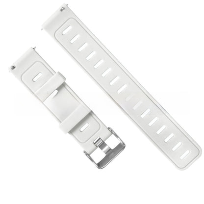 Flat, solid-color silicone watch strap