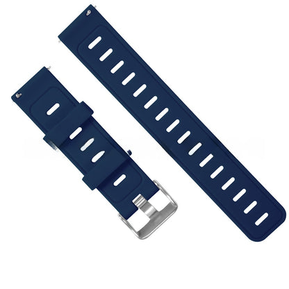 Flat, solid-color silicone watch strap