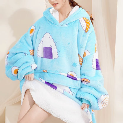 Fleece Hooded Blanket Sweatshirt